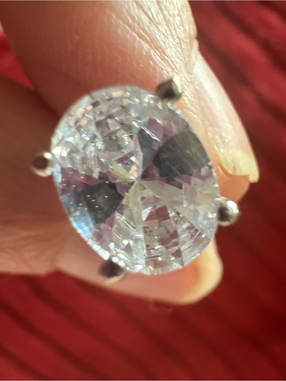 Swarovski Clear Crystal Stud Earrings with Iridescent Sparkle - Picture 3 of 5